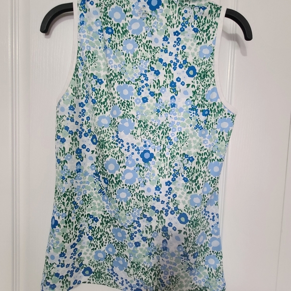 RINTED PERFORMANCE SLEEVELESS HALF-ZIP TOP - Picture 6 of 12